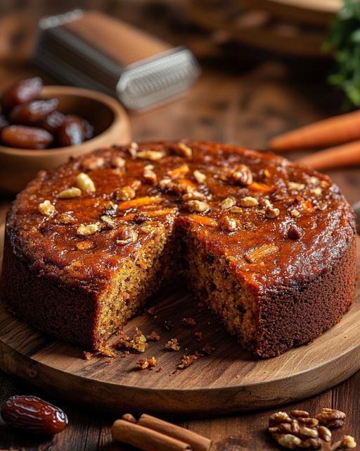 Almond Cake with Dates and Sesame