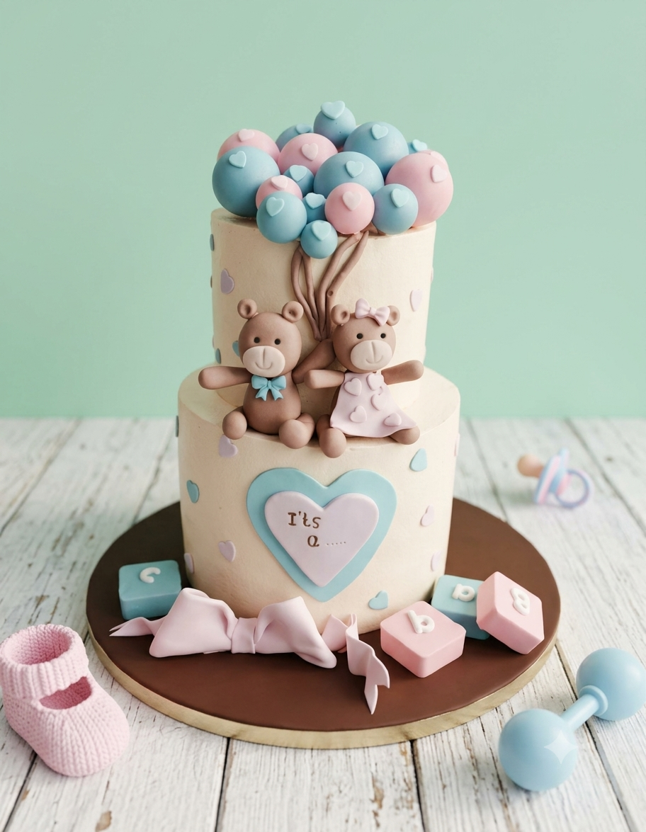 Baby Shower Tier Theme Cake