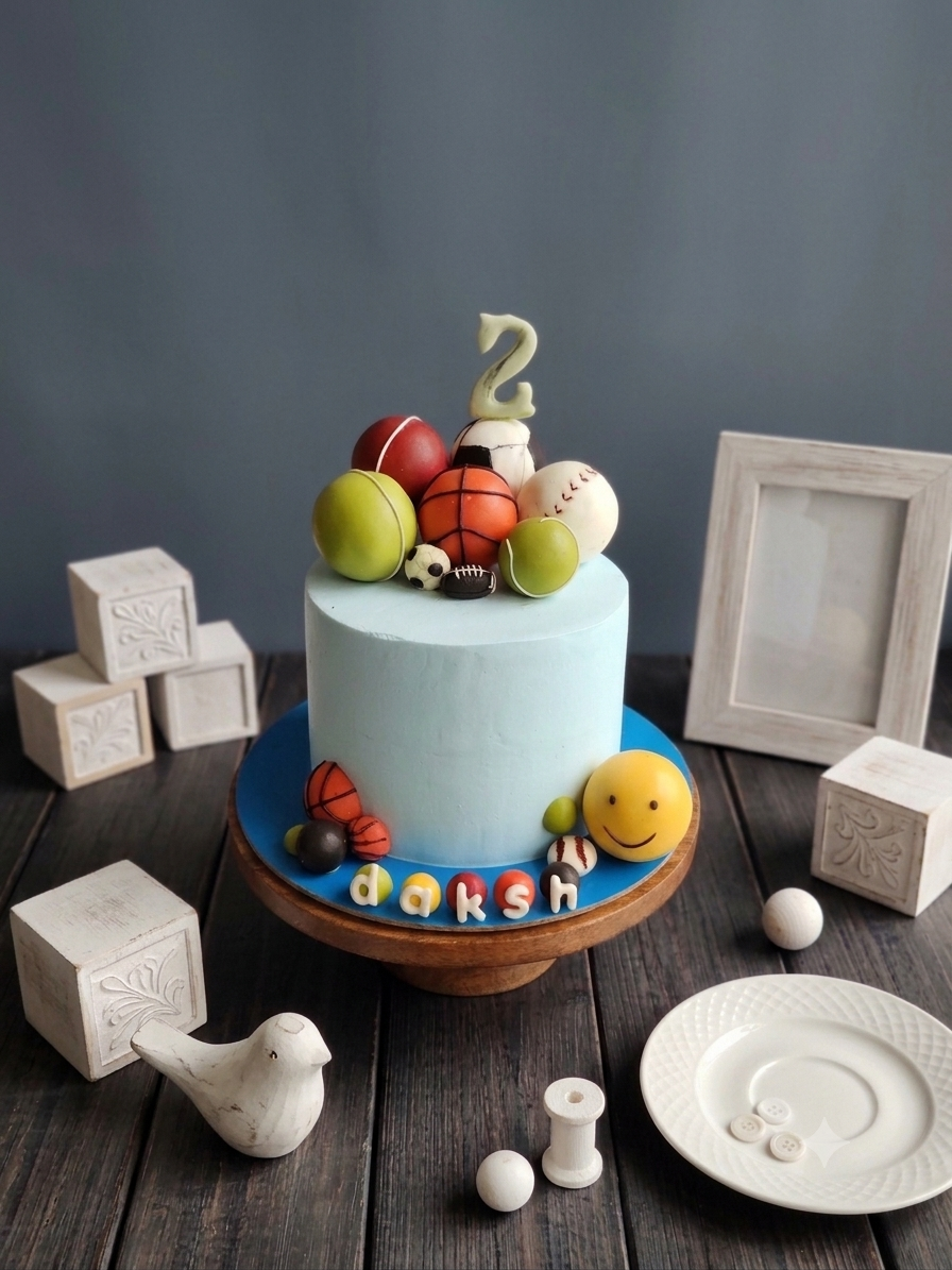 Ball Theme Birthday Cake