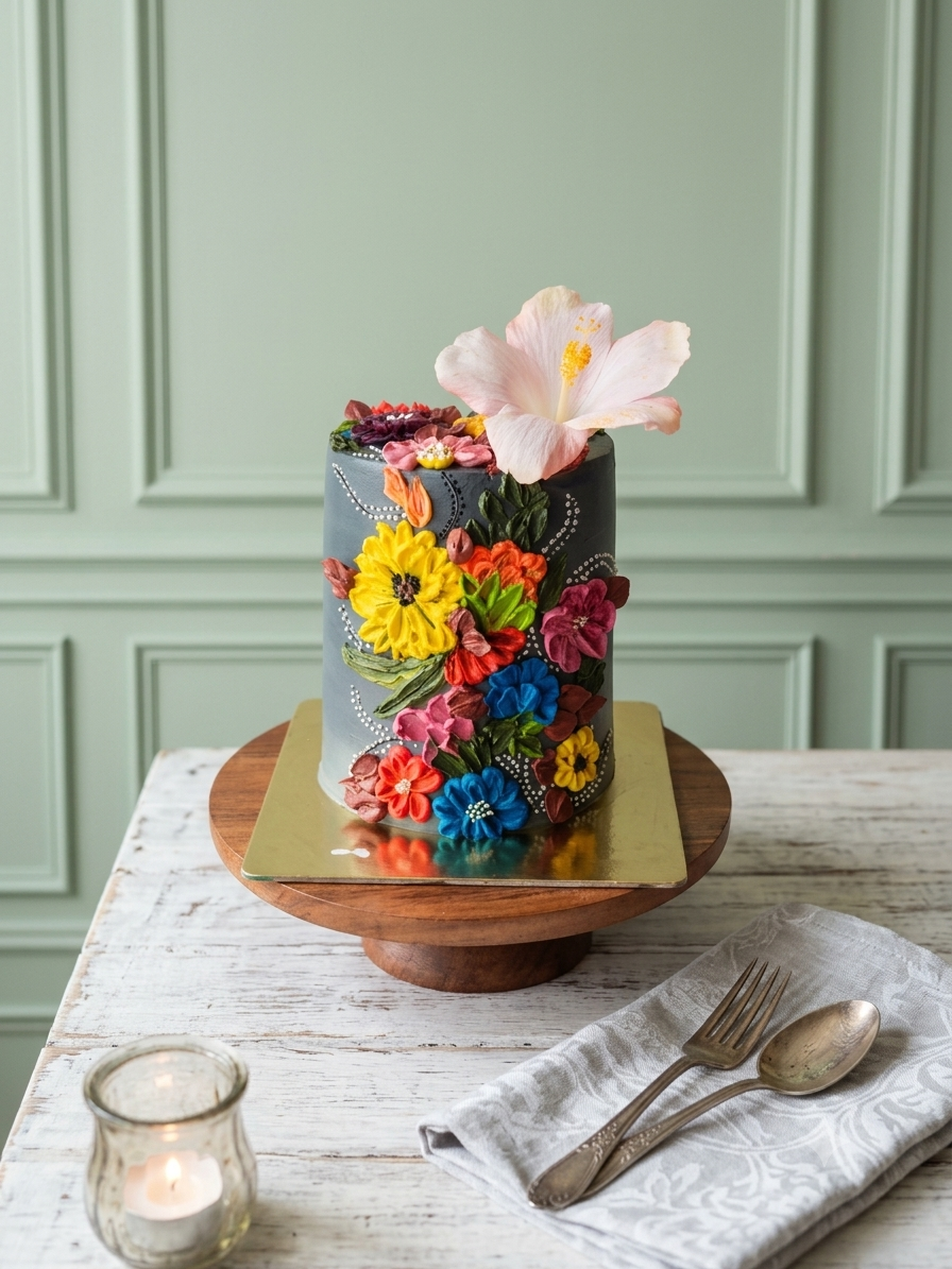 Buttercream Palette Knife Painting Cake