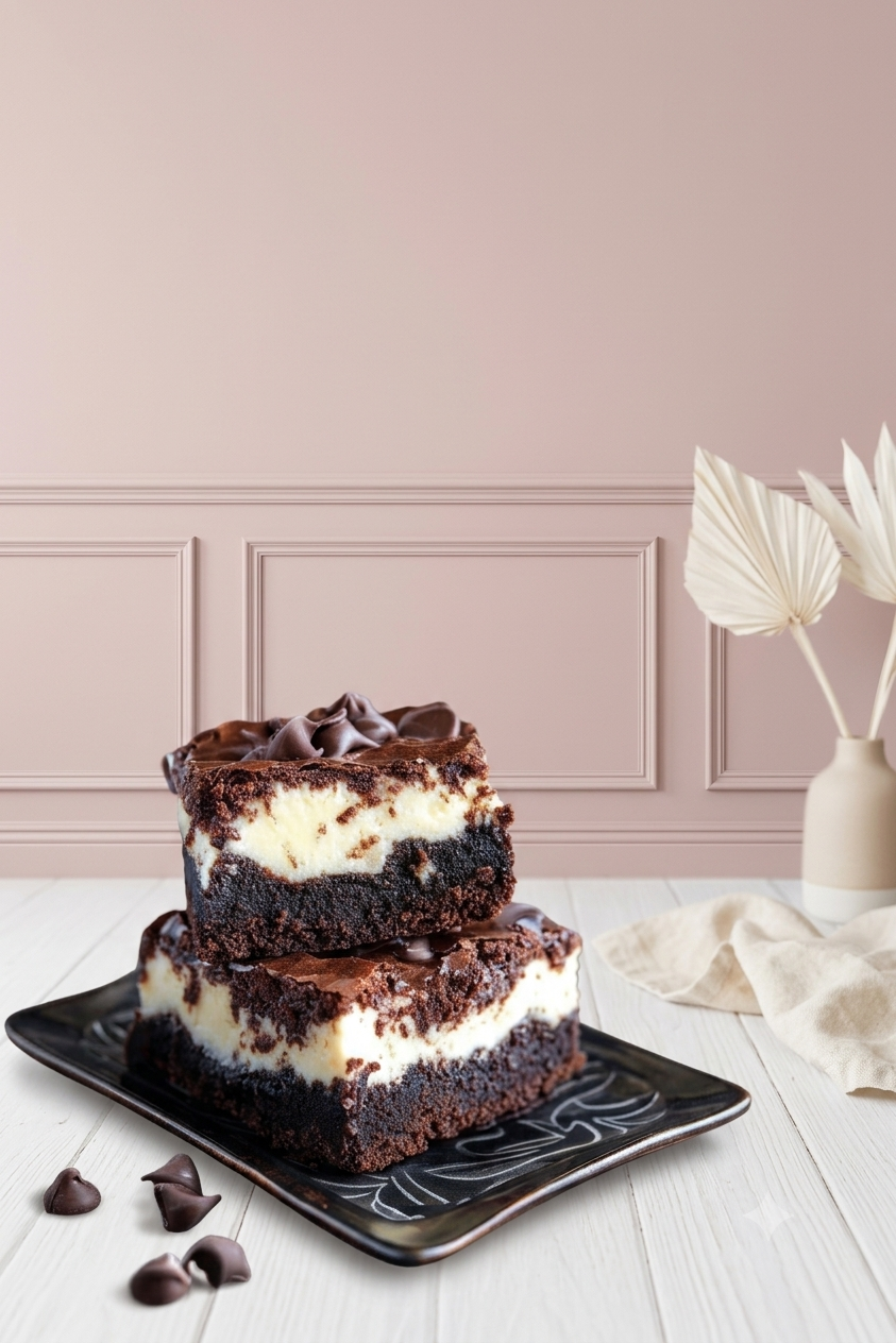 Choco Chips Brownie Cheesecake