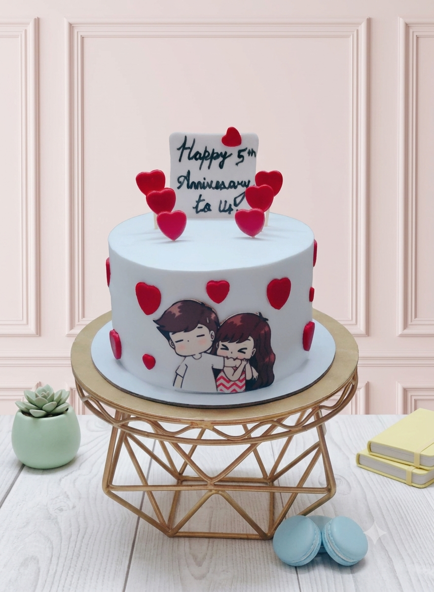 Couple Anniversary Cake