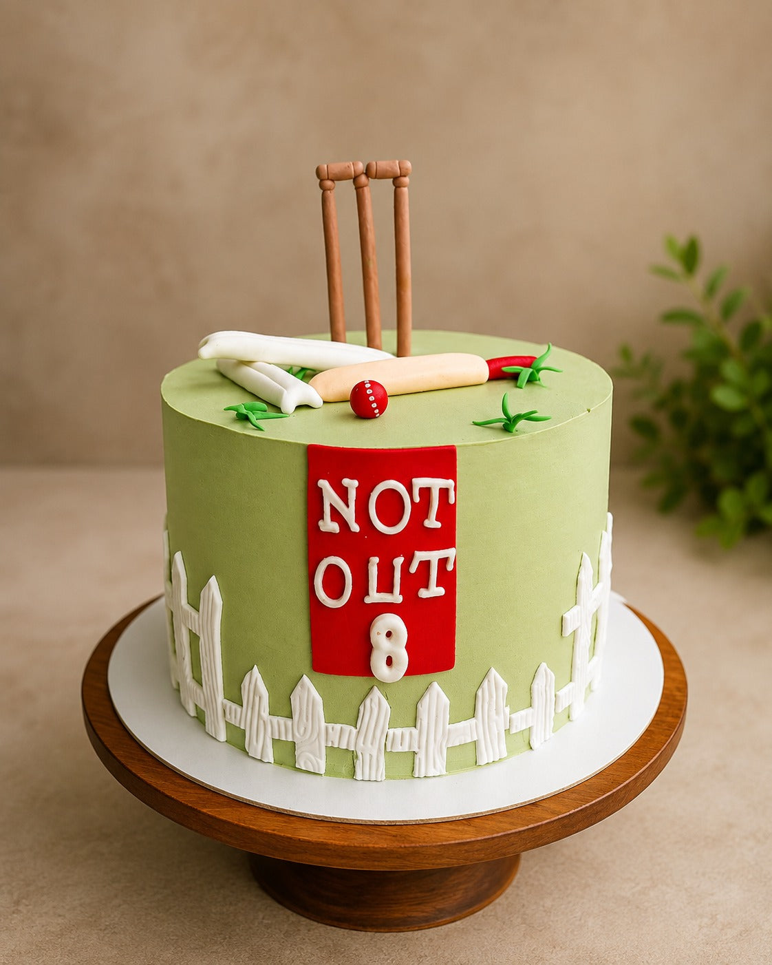 Cricket Theme Cake