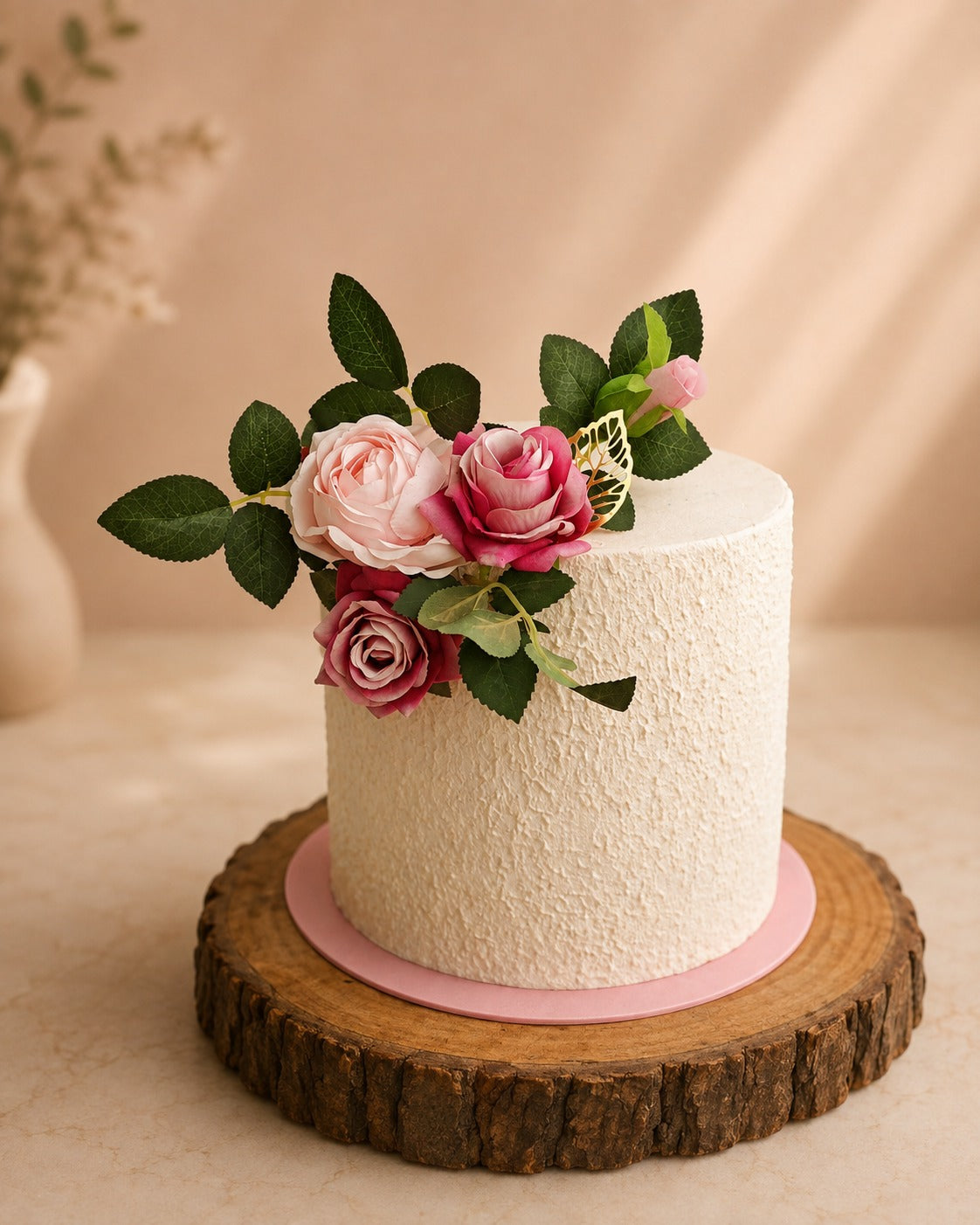 Elegant Engagement Cake