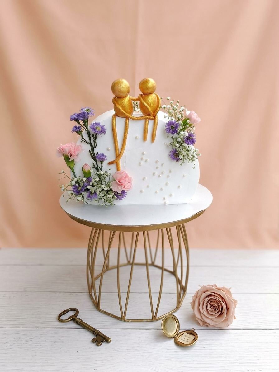 Golden Anniversary Cake