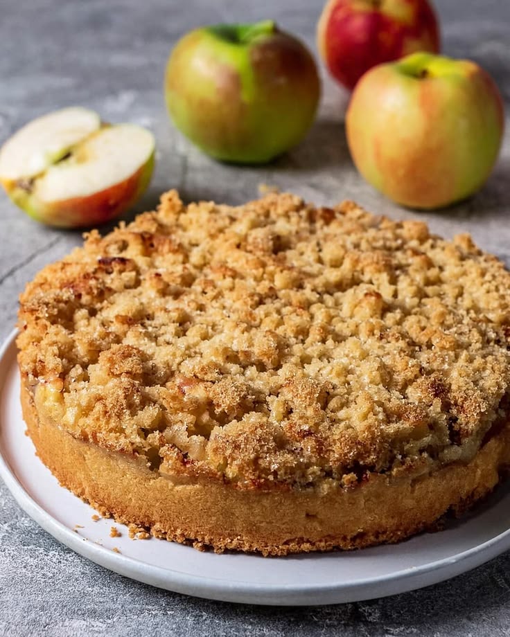 Healthy Apple Crumble Cake