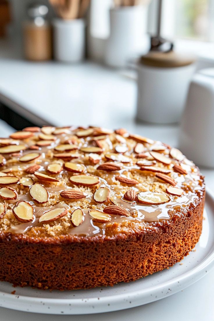 Healthy Honey Almond Cake