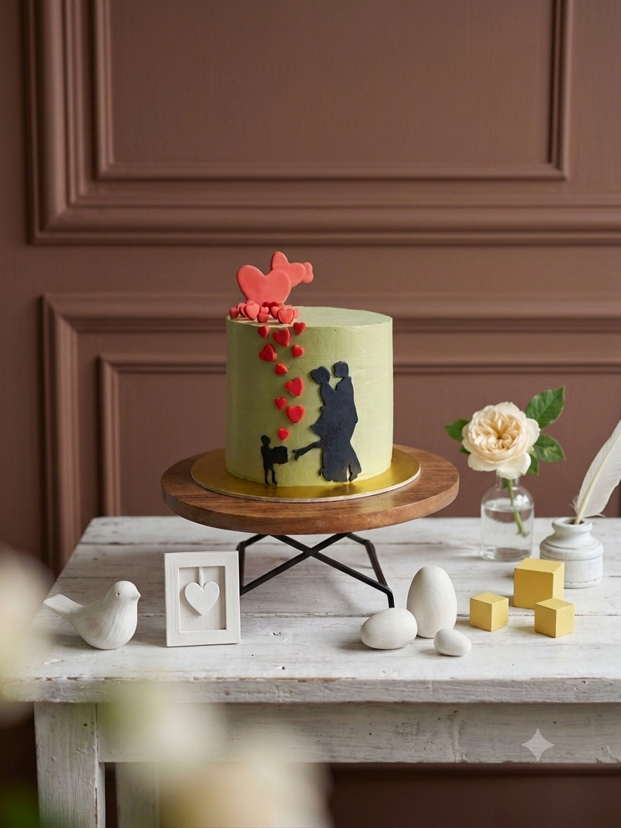Infinity Love Anniversary Cake
