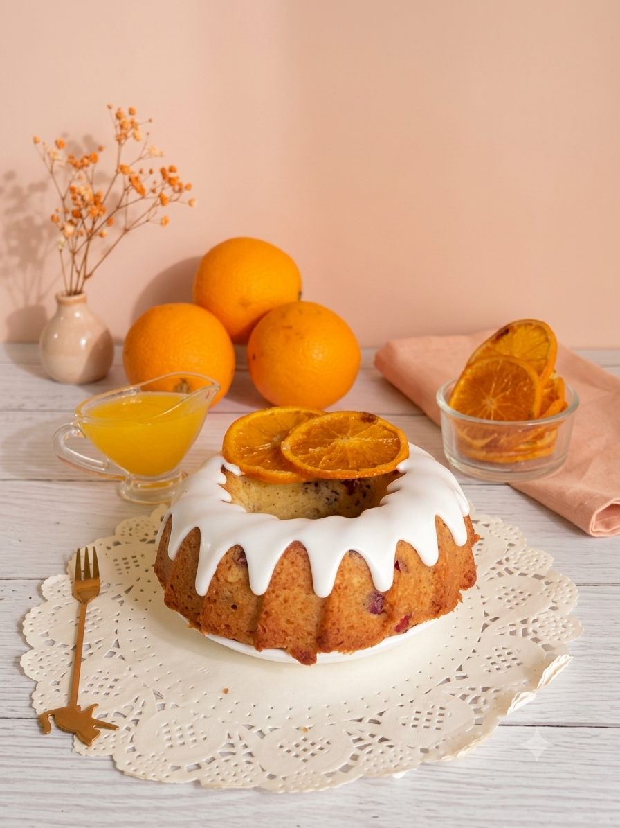 Orange Cranberry Tea Cake