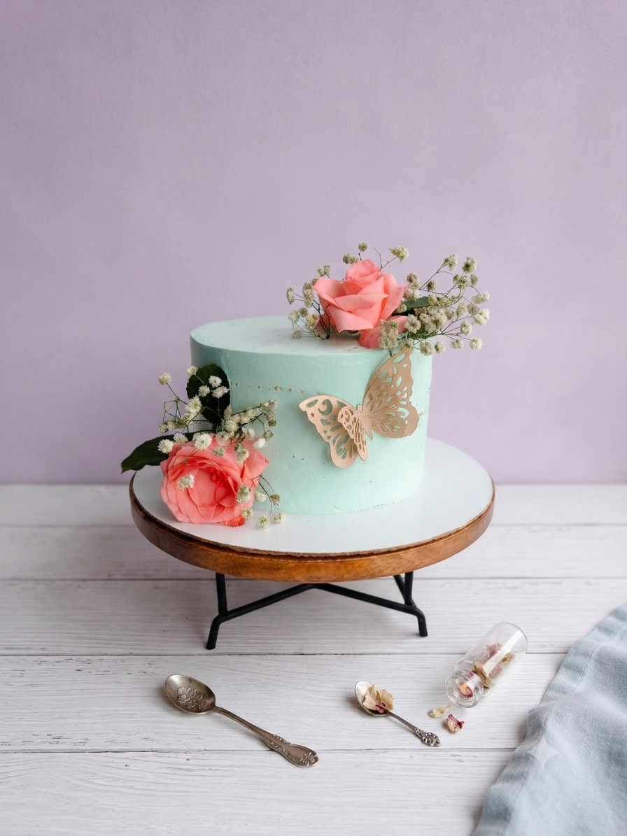Pretty Floral Anniversary Cake