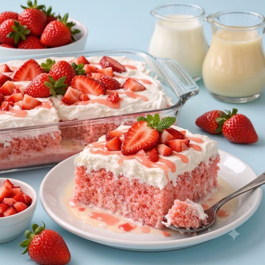 Strawberry Tres Leches Cake
