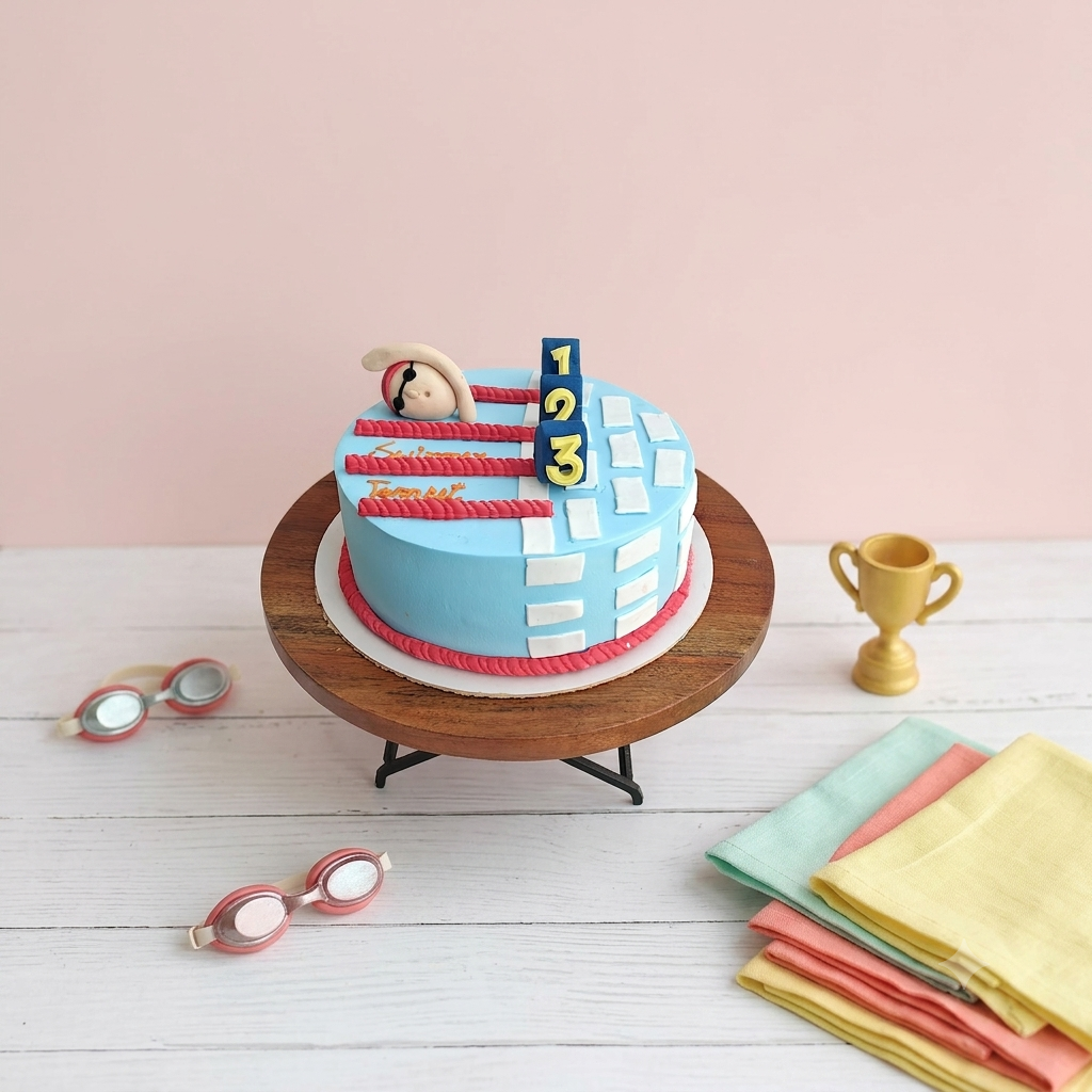 Swimming Theme Cake