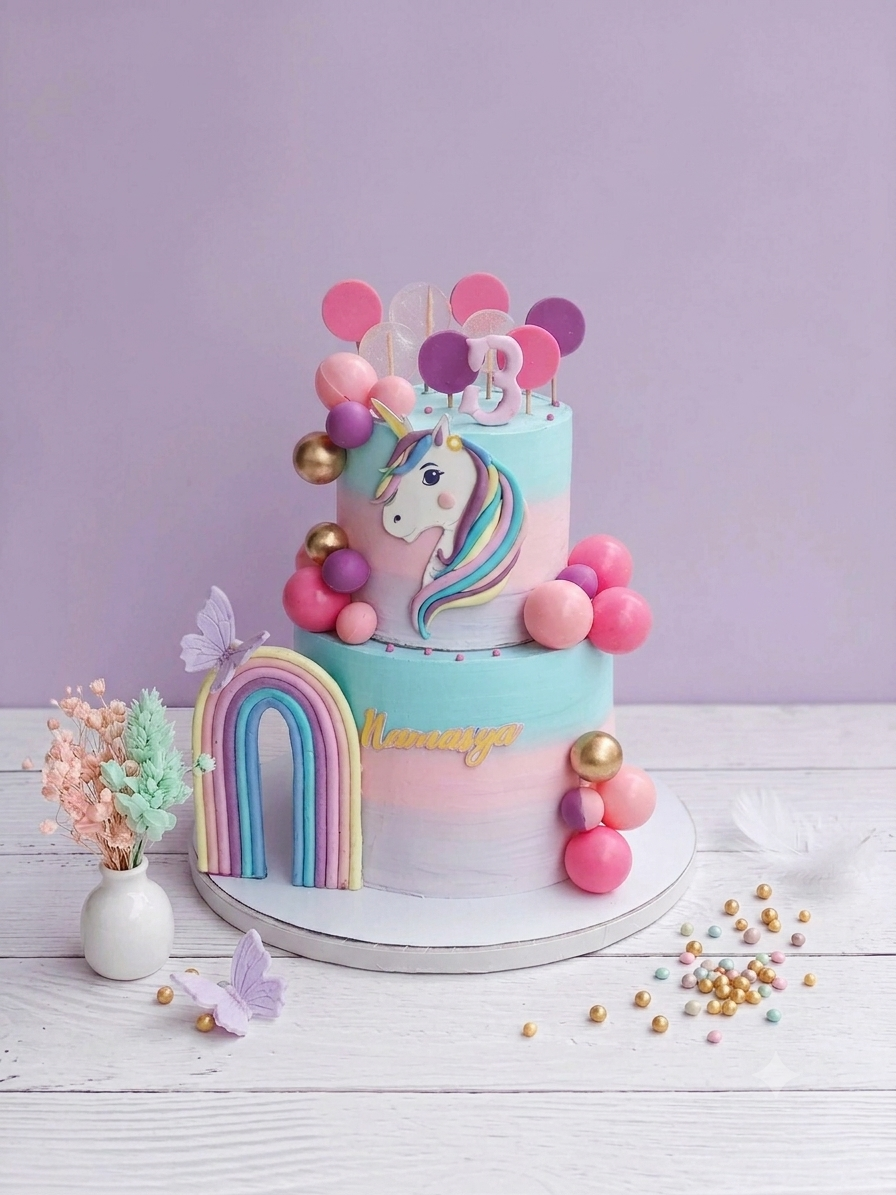 UniCorn Tier Theme Cake