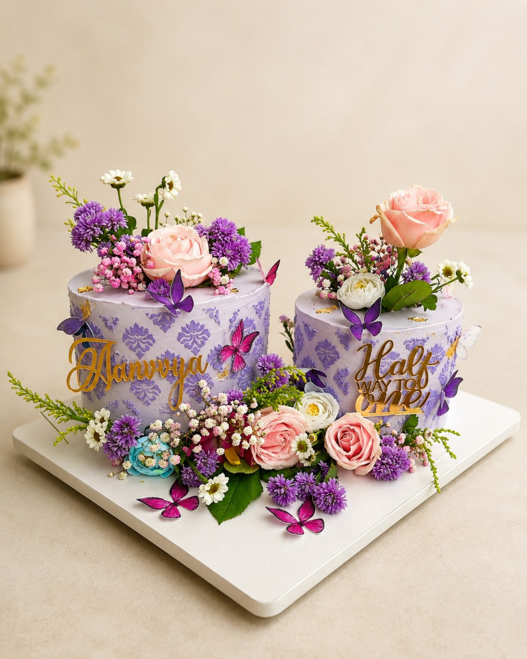 Floral Anniversary Cake