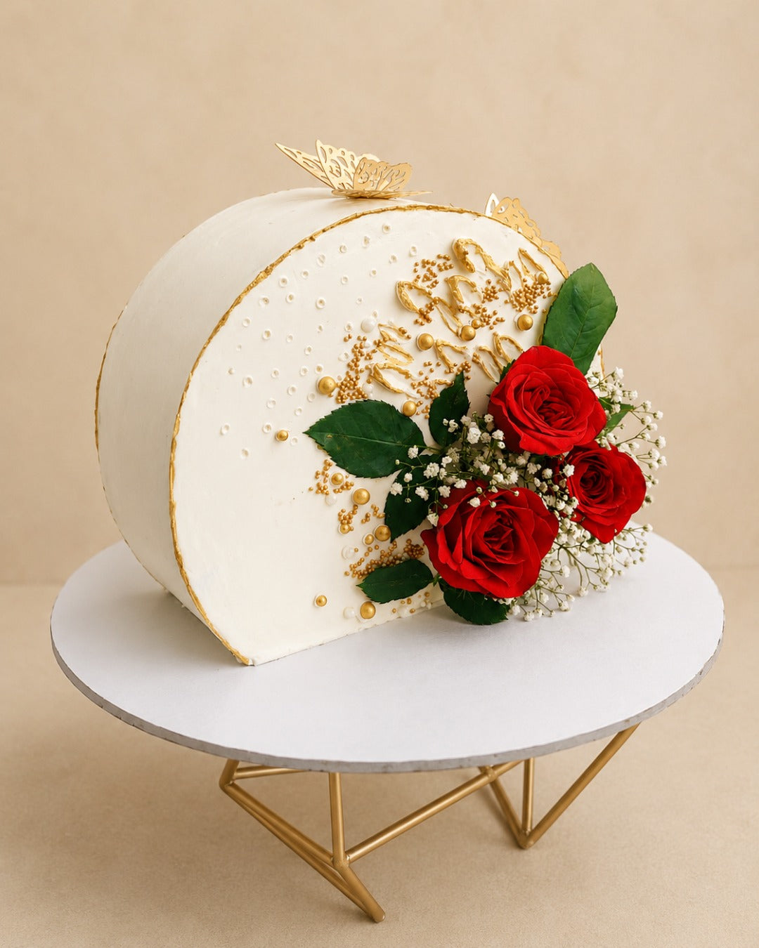 Floral Engagement Cake
