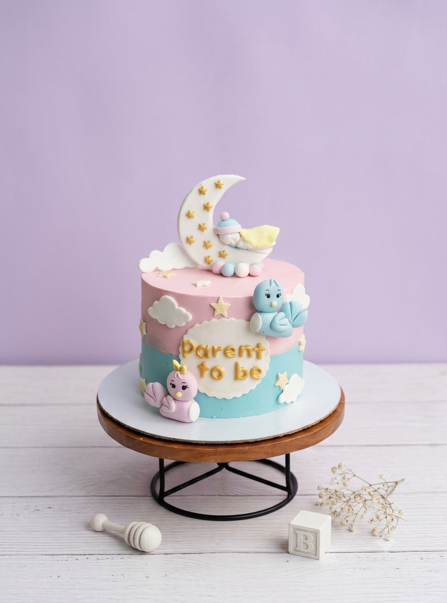 Baby shower Full Moon Theme Cake