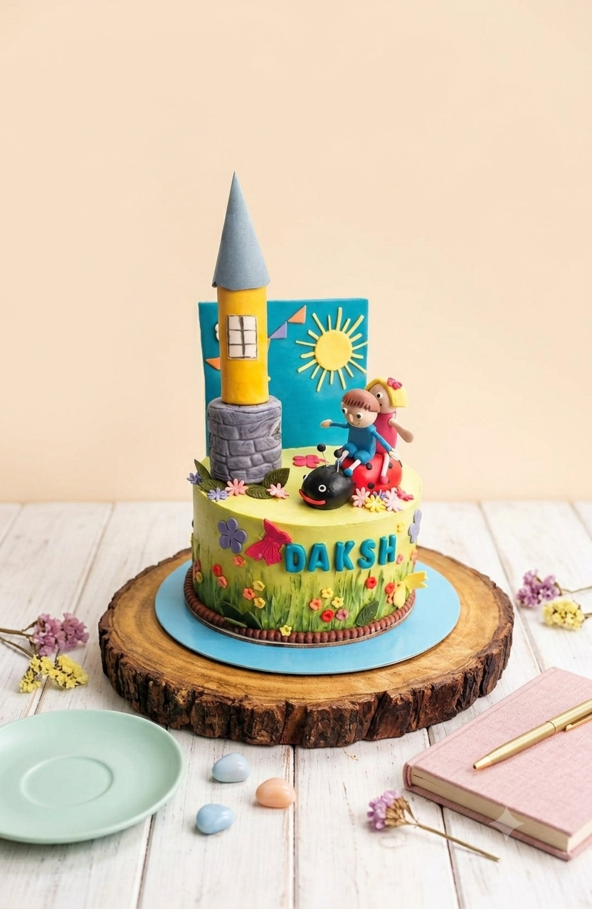 Ben and holly Theme Cake