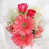 Floral Bliss Cake With Elegant Blooms Bouquet