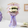 Midnight Truffle Cake & White Roses Bouquet Combo
