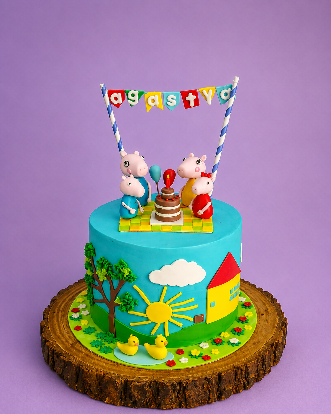 Peppa Pig Theme Cake
