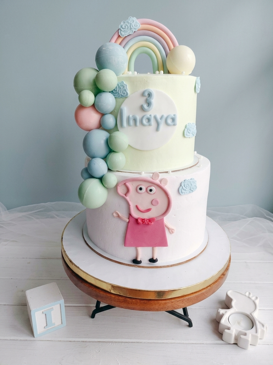 Peppa pig Tier Theme Cake