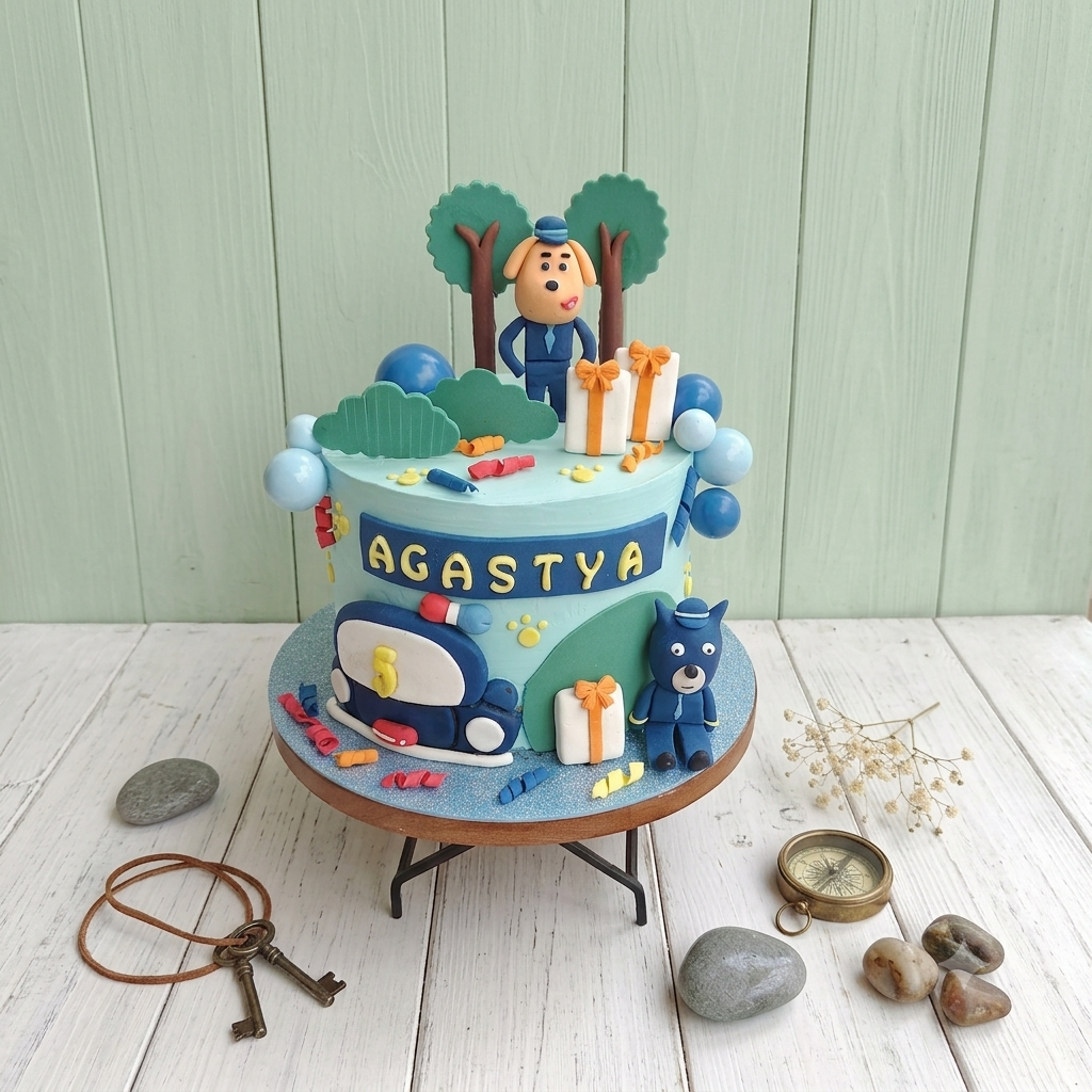 Sheriff Labrador Theme Cake