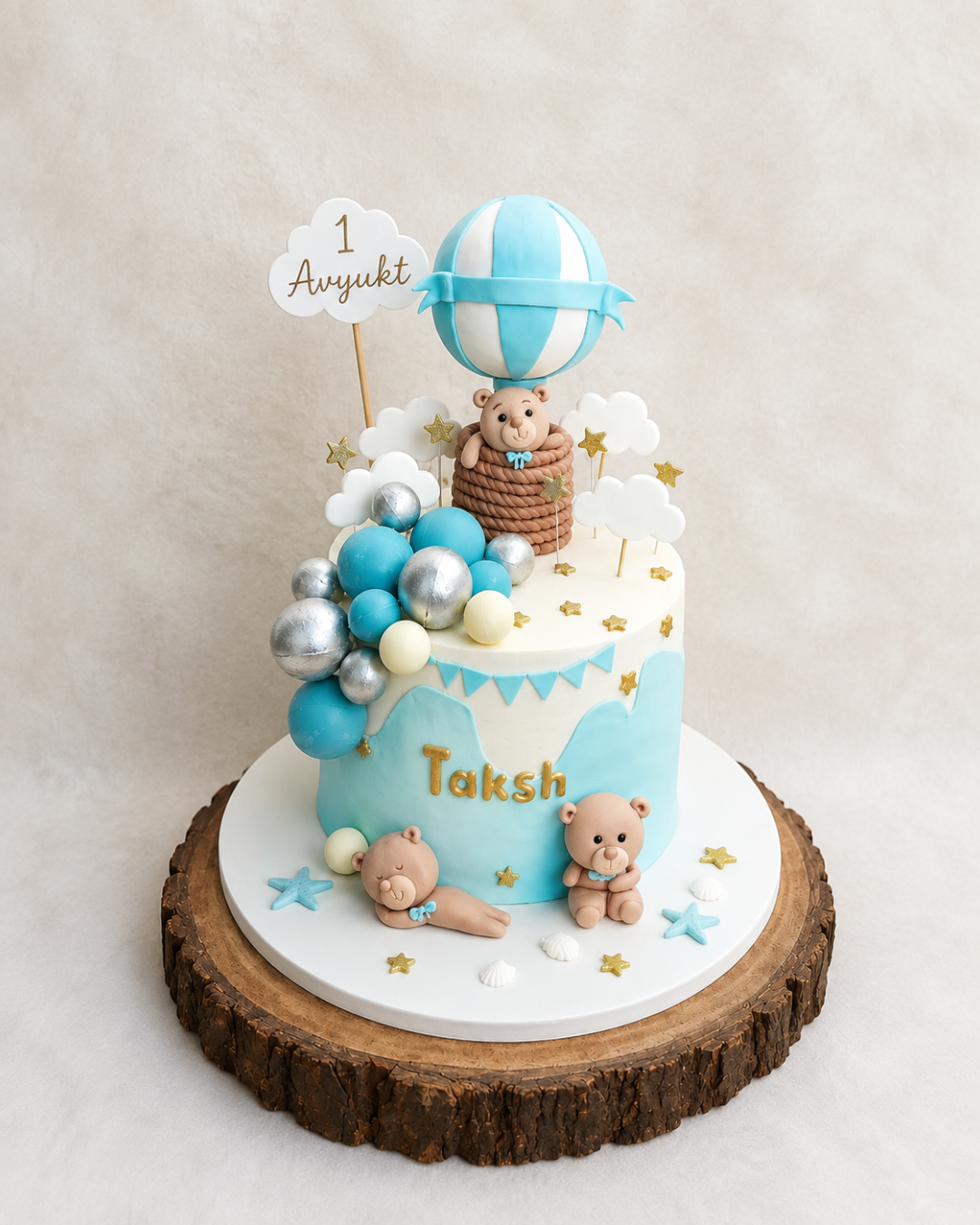 Teddy Hot Air Theme Cake