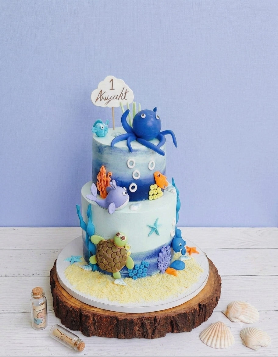 UnderWater Tier Theme Cake